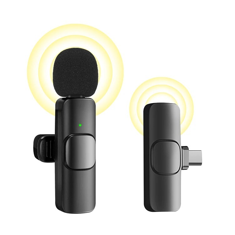 micrófono de solapa inalámbrico tipo c 2,4 ghz 20m podcast micrófono de solapa inalámbrico tipo c 2,4 ghz 20m podcast